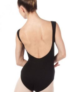 maillot de ballet-capezio-boat neck w/low back
