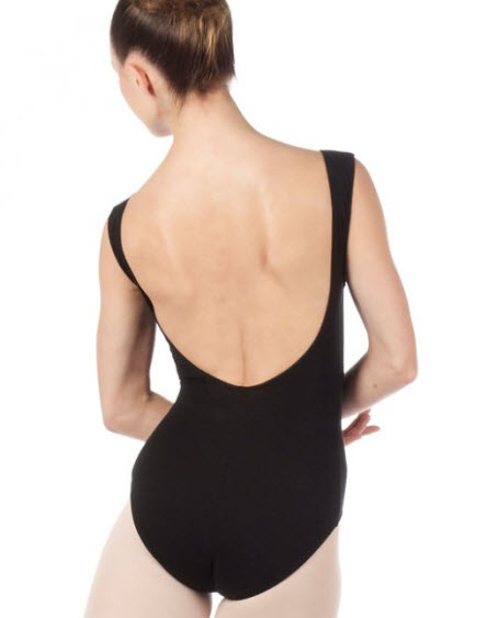 maillot de ballet-capezio-boat neck w/low back