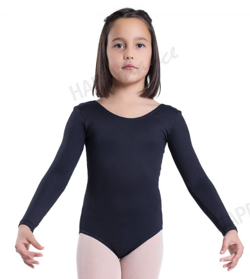 Maillot de Ballet Rosa de Manga Larga para niña