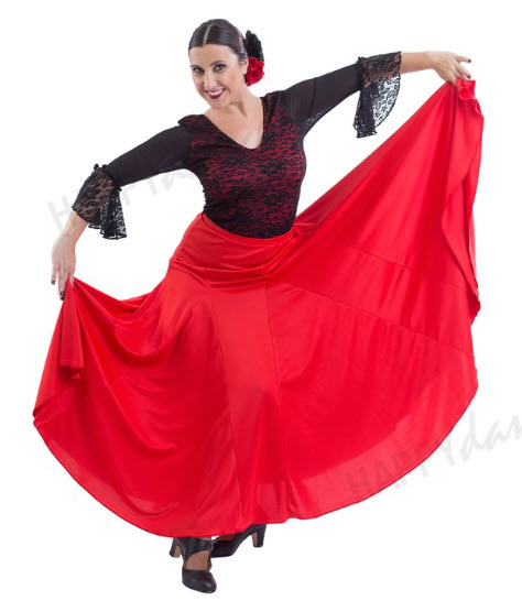 Falda Flamenca Lycra Happy Dance