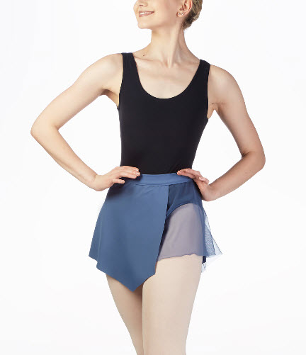 Falda de Danza Asimétrica Capezio Asymmetrical Pull on Skirt Adult