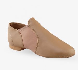 Scarpe Da Jazz Capezio Serie EJ2C Per Bambini E Ragazzi | Modello Slip-on In Pelle Beige, Suola Flessibile Con Inserto EVA