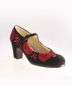 Zapatos de Flamenco Mujer Begoña Cervera Lunas Bordadas