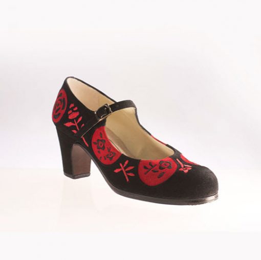 Zapatos de Flamenco Mujer Begoña Cervera Lunas Bordadas