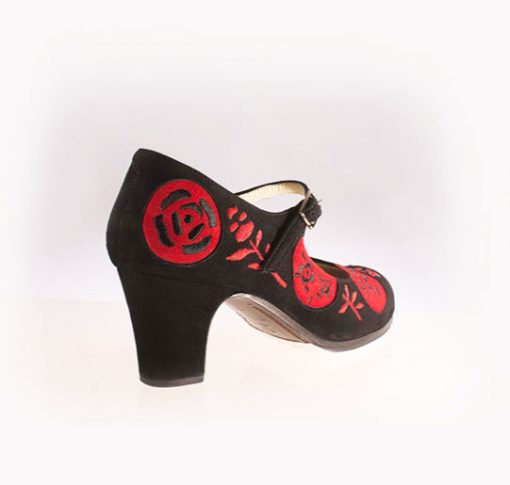 Zapatos de Flamenco Mujer Begoña Cervera Lunas Bordadas