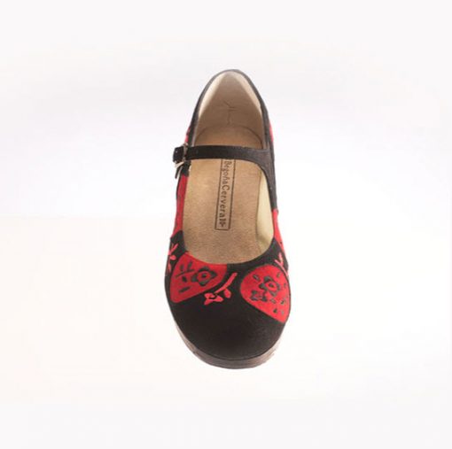 Zapatos de Flamenco Mujer Begoña Cervera Lunas Bordadas
