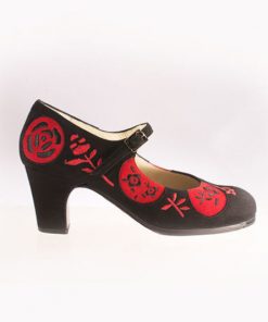 Zapatos de Flamenco Mujer Begoña Cervera Lunas Bordadas