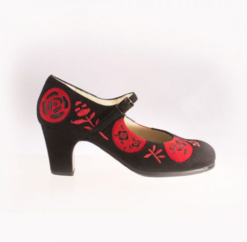 Zapatos de Flamenco Mujer Begoña Cervera Lunas Bordadas
