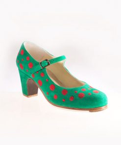 Zapatos de Flamenco Mujer Begoña Cervera Topos Bordado