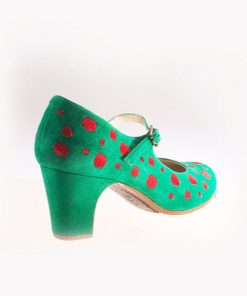 Zapatos de Flamenco Mujer Begoña Cervera Topos Bordado