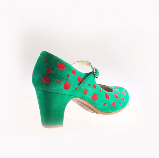 Zapatos de Flamenco Mujer Begoña Cervera Topos Bordado
