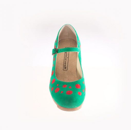 Zapatos de Flamenco Mujer Begoña Cervera Topos Bordado