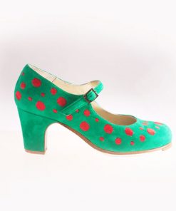 Zapatos de Flamenco Mujer Begoña Cervera Topos Bordado