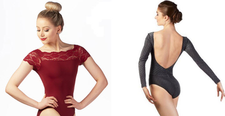 maillots ballet manga larga corta