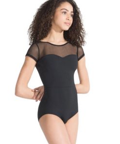 Maillot Manga Corta Capezio Mesh Yoke