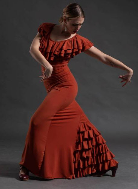 Falda Flamenca Roja, Ropa Flamenco y Danza Española