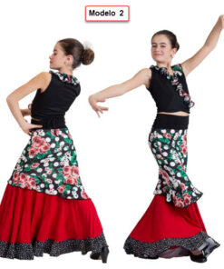 Falda Flamenca Volante Diagonal Happy Dance