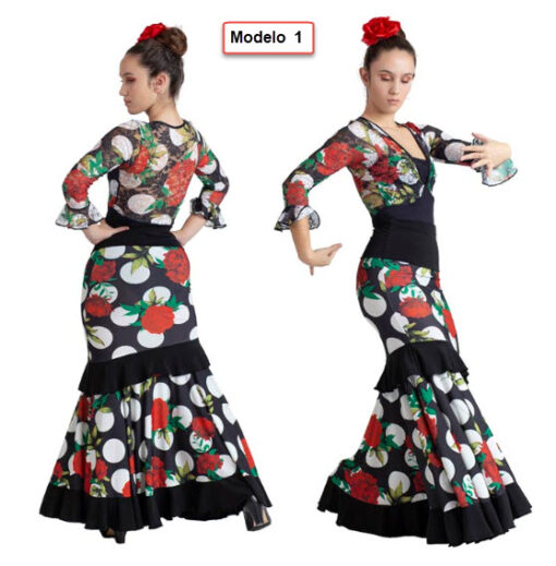 Falda Flamenca Volante Diagonal Happy Dance