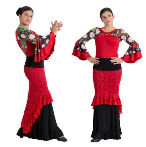 Sobre Falda Flamenca Pico Happy Dance