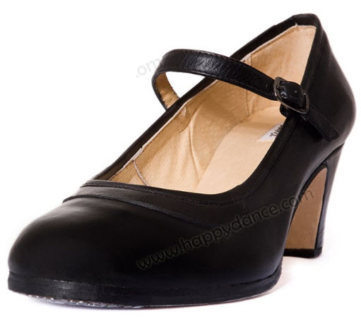 MALACA Zapato baile flamenca profesional MAL 10 NEGRO