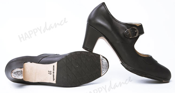 Zapato Flamenco semiprofesional hebilla ancha Happy Dance - Aros Dance