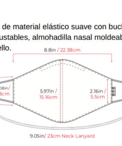 Mascarilla Ballet Protección Almohadilla Nasal Ajustable de Bloch