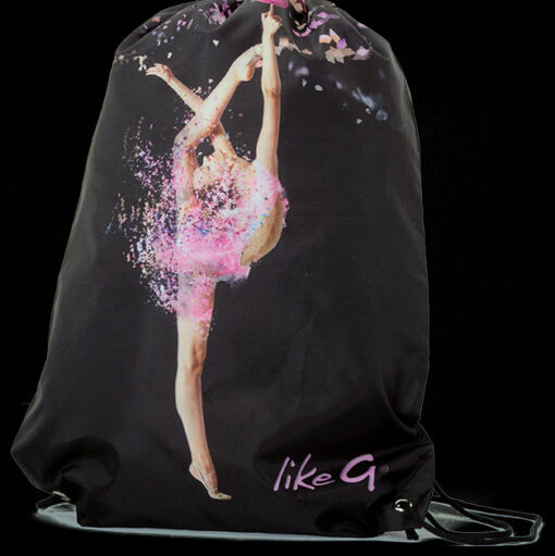 Bolsa Saco Negra Gimnasia Rítmica Like G.