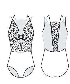 Maillot Escote Ballet Rosa Charlotte