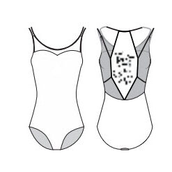 Maillot Panel Ballet Rosa Francine