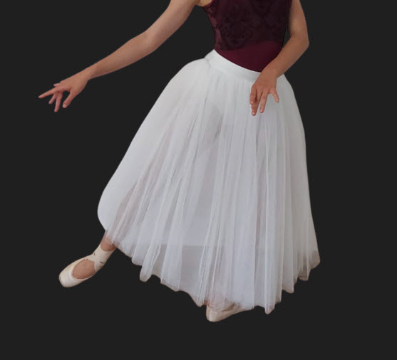 Falda tutu para ballet clásico con 6 capas de tul suave