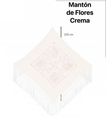 Mantón Flamenco con Flores CHD (225 cm)