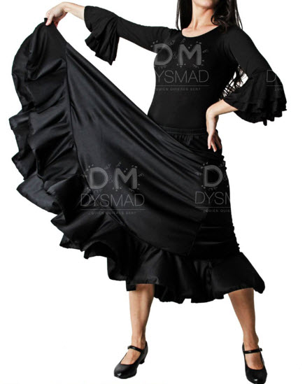Falda Flamenco Lisa 1 Volante Adulto