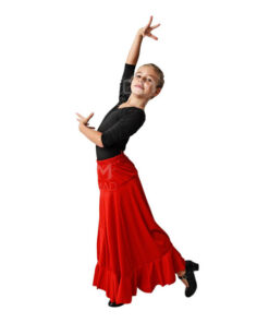 Falda Flamenco Lisa 1 Volante Infantil