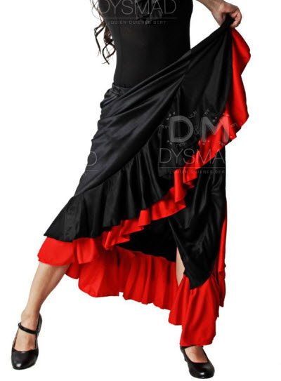 Falda Flamenco 2 Volantes Adulto
