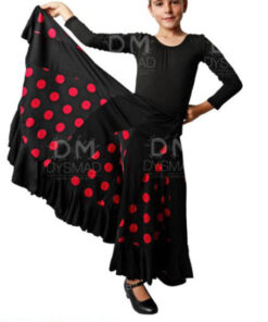 Falda Flamenco Quillas y Lunares Infantil