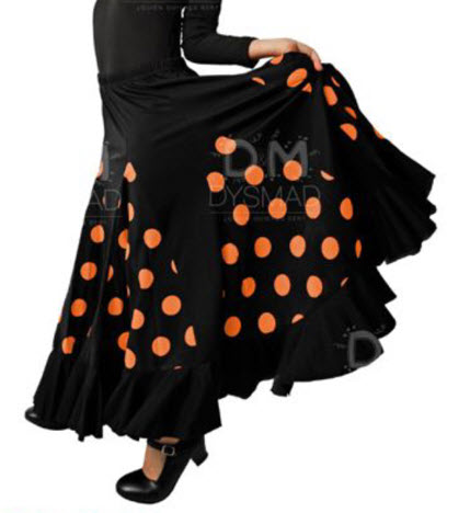 Falda Flamenco Quillas y Lunares Infantil