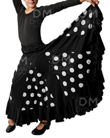Falda Flamenco Quillas y Lunares Infantil