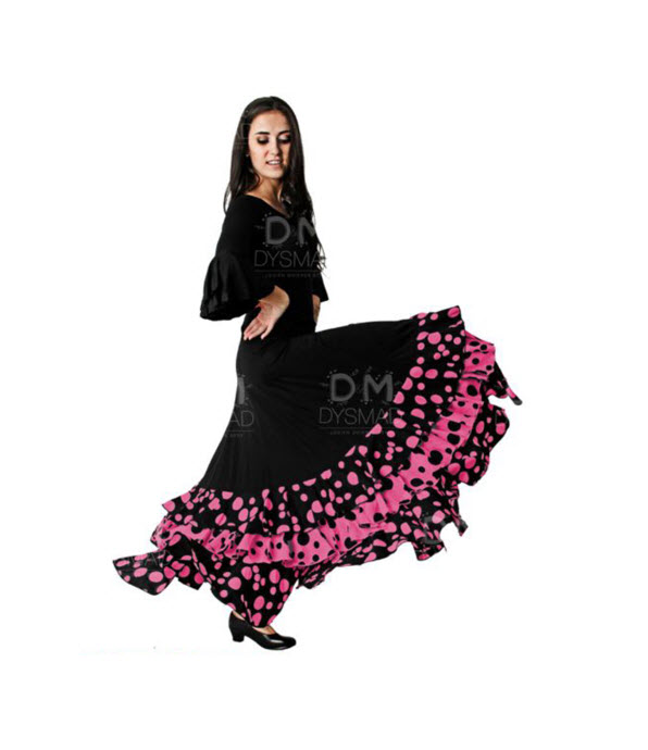 Falda de baile flamenco con volante