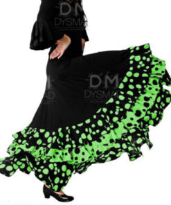 Falda Flamenco Volantes con Lunares Adulto
