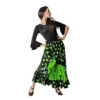 Falda Flamenco Lunares con Volantes en Liso Adulto