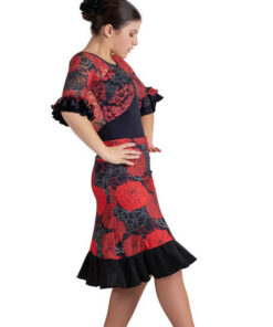 Falda Flamenca Corta Estampada Happy Dance