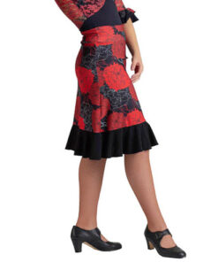 Falda Flamenca Corta Estampada Happy Dance