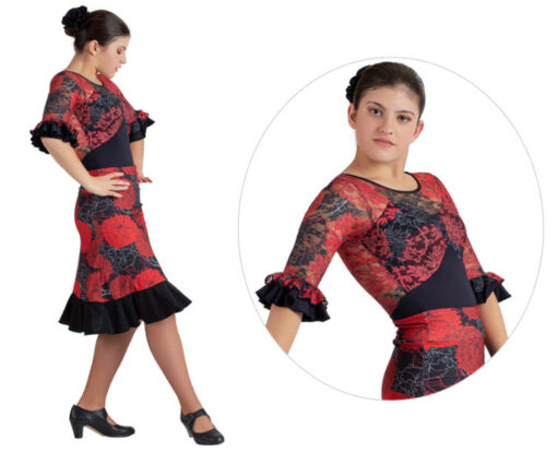 Maillot Flamenco Blonda Estampada Happy Dance