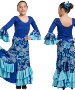 Falda Flamenca Azul Happy Dance