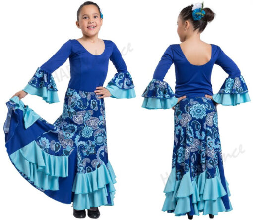 Falda Flamenca Azul Happy Dance