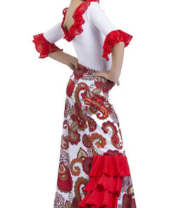 Falda Flamenca Volantes Roja Happy Dance