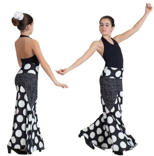 Falda Flamenco Lunar Blanco Happy Dance