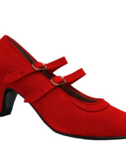 Zapatos de Baile Flamenco Doble Correa Ante