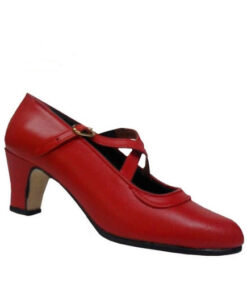 Zapatos Flamenco Piel Cruzado con Forro Interior