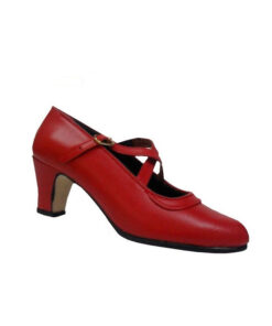 Zapatos Flamenco Piel Cruzado con Forro Interior